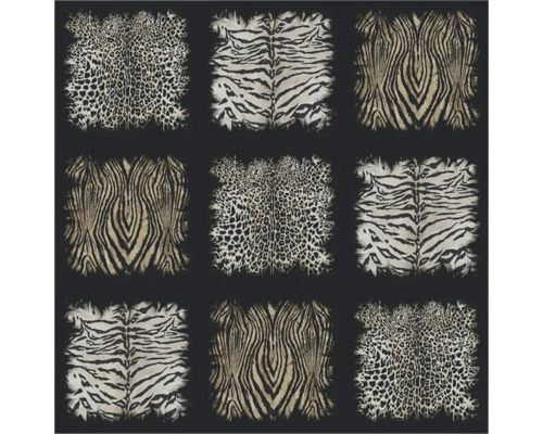 Tapet vinil tip panel 19105 Roberto Cavalli 3x3 m Aranjament pătrat din nouă modele de blană de animale