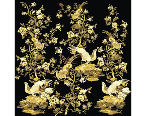 Tapet vinil tip panel 19117 Roberto Cavalli 3x3 m Model de tapet cu păsări și elemente florale