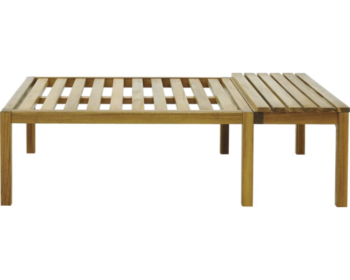 Masa din lemn cu cadru cu lamele și picioare de masă