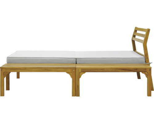 Bancă de grădină din lemn cu pernă de șezut