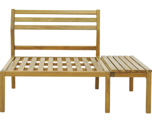 Bancă de grădină din lemn cu măsuță laterală