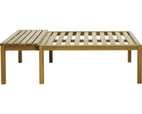 Mobilier de grădină din lemn de tec cu cadru cu lamele