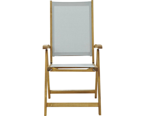 Scaun de grădină din lemn cu tapițerie din material textil