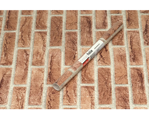 Folie decorativă cu model de cărămidă și rolă