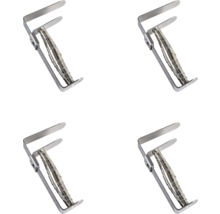 Patru cleme metalice pentru fixarea obiectelor