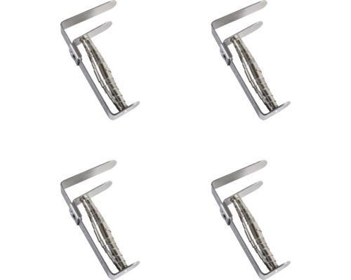 Patru cleme metalice pentru fixarea obiectelor