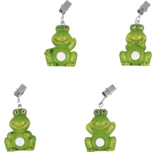 Figurine decorative broască cu cleme pentru notițe și fotografii, patru bucăți