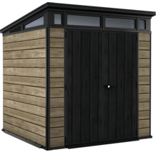 Șopron de grădină cu ușă dublă și ferestre