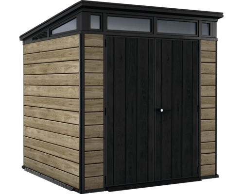 Șopron de grădină cu ușă dublă și ferestre