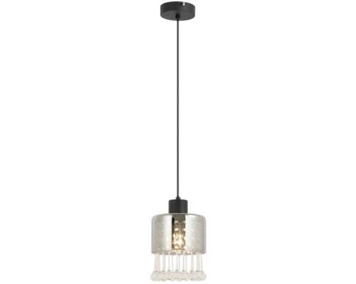 Lampa suspendată cu abajur din sticlă și elemente decorative