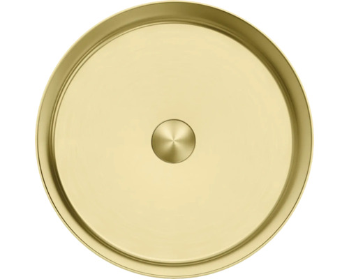 Lavoar rotund de blat din metal cu scurgere