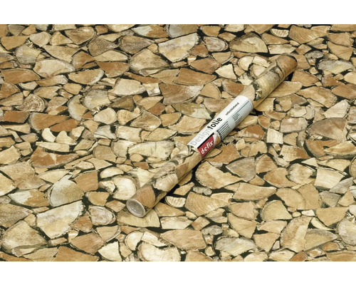 Rola folie de design cu model de stivă de lemn