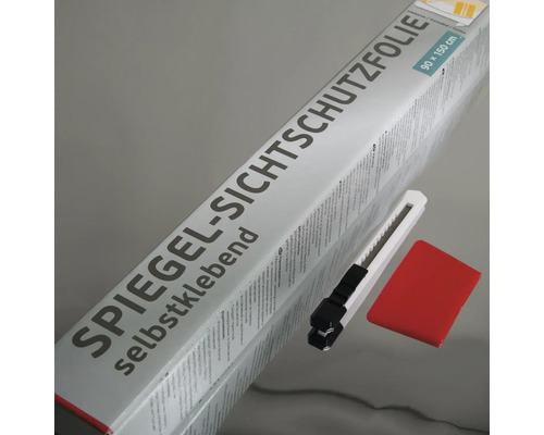 Folie oglindă autoadezivă pentru protecția intimității, 90 x 150 cm, cu cutter și racletă