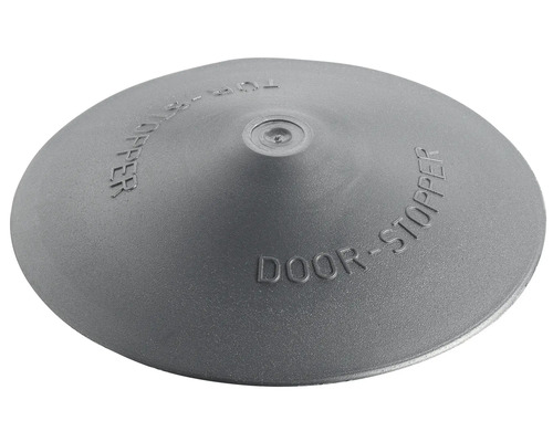 Opritor de ușă fix cu prindere în podea Hettich Ø120x2-2mm plastic argintiu