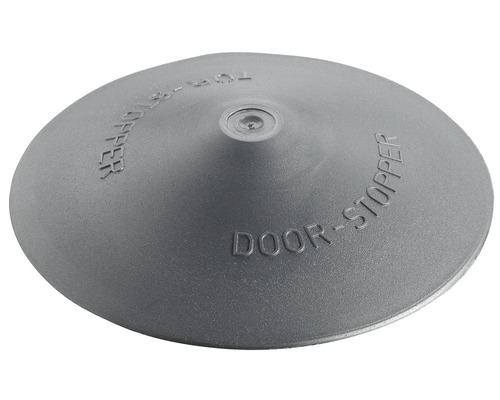 Opritor de ușă fix cu prindere în podea Hettich Ø120x2-2mm plastic argintiu Opriitor de ușă metalic