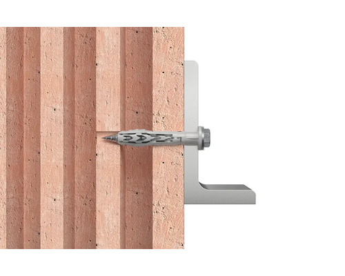 Fixarea unui unghi cu un diblu într-un perete.