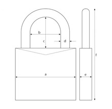 Imagine a unui lacăt cu dimensiuni