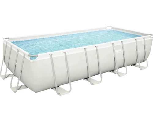 Piscină cu cadru metalic 488x244x122 cm capacitate 13177 l inclus sistem de filtru, scară, prelată, dozator