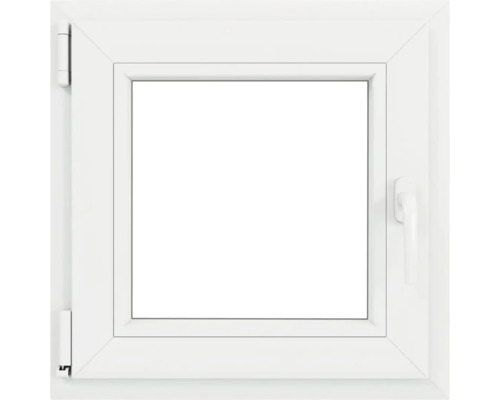 Fereastră PVC termopan 5 camere tripan 56x56 cm albă/gri deschidere dublă stânga