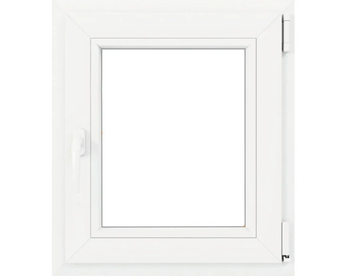Fereastră PVC termopan 5 camere tripan 56x86 cm albă/gri deschidere dublă dreapta