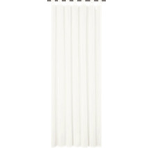 Cortină albă cu prindere cu ochiuri