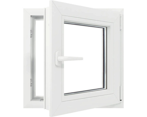 Fereastră deschisă cu ramă din plastic