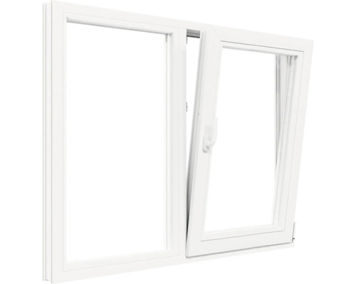Fereastră PVC termopan ARON Econ 5 camere geam tripan 146x116 cm fixă + deschidere dublă dreapta Fereastră PVC termopan ARON Econ 5 camere geam tripan 146x116 cm fixă + deschidere dublă dreapta
