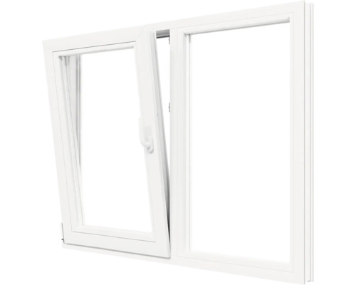 Fereastră din plastic alb cu funcție de rotire și înclinare