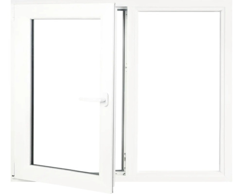 Fereastră din plastic dreptunghiulară deschisă