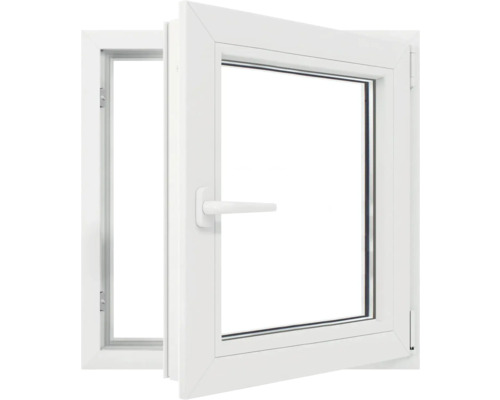 Fereastră din plastic deschisă cu mâner