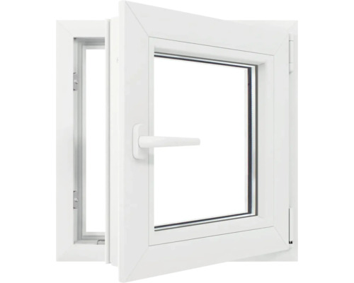 Fereastră din plastic deschisă cu mâner