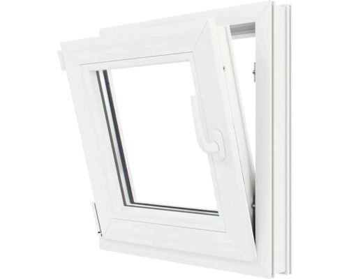 Fereastră rabatabilă din plastic alb