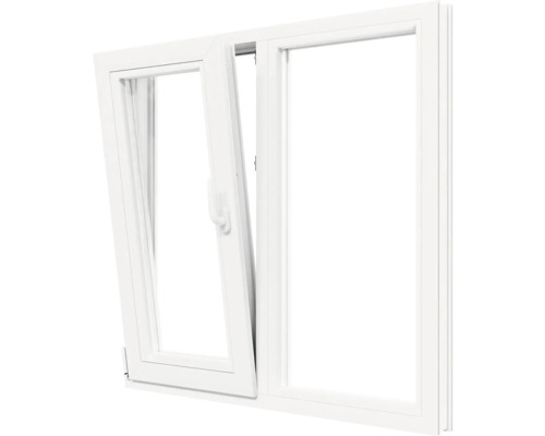 Fereastră din plastic albă cu funcție de deschidere batantă