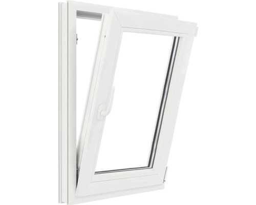 Fereastră rabatabilă din plastic alb