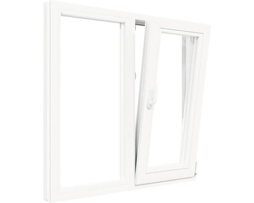 Fereastră din plastic alb cu funcție de basculare