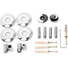 Set de fixare cu șuruburi, dibluri și capace de acoperire