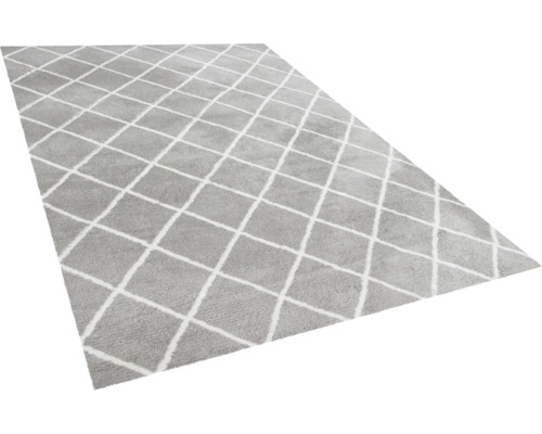Covor gri cu model de romburi