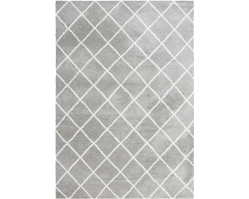 Covor gri cu model de romburi