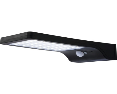 Aplică solară cu LED 300 lumeni 6000K, senzor crepuscular, plastic