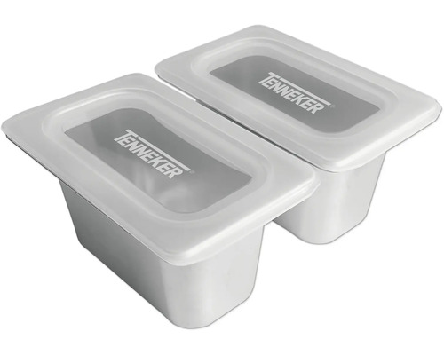 Două recipiente Tenneker din oțel inoxidabil cu capac