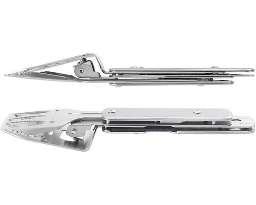 Clește de grătar din oțel inoxidabil în două vederi