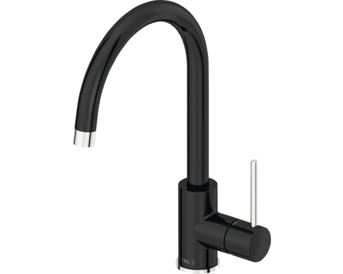 Baterie de bucătărie neagră