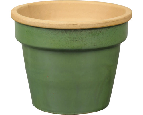 Ghiveci verde de ceramică