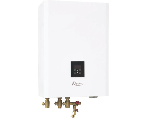Unitate interioară Regulus BOX RTC 3/3S EN pentru pompă de căldură RTC 20e Boiler de apă caldă Regulus cu afișaj digital și racorduri din alamă
