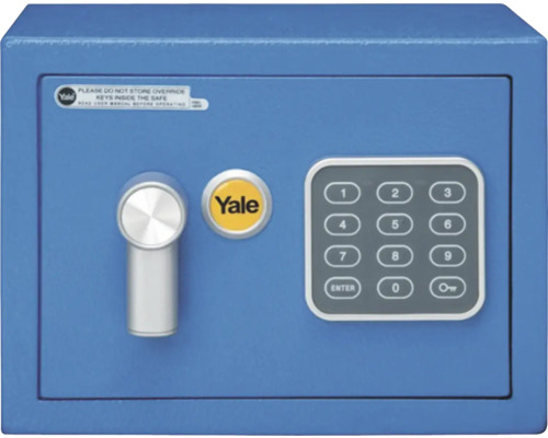 Seif cu cifru electronic Yale YSV/170/DB2/B 23x17x17mm, albastru