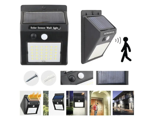Lumină solară de perete cu senzor de mișcare