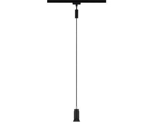 Corp de iluminat suspendat negru pentru șine de alimentare