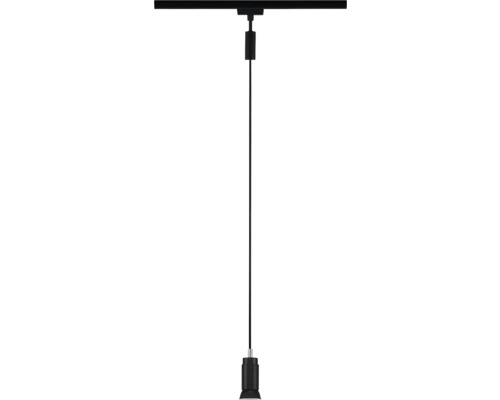 Lumină suspendată neagră cu suspensie prin cablu