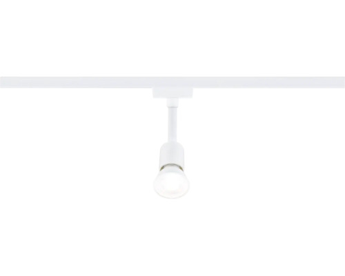 Sistem de șine alb cu lampă