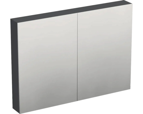 Dulap baie cu oglindă Jungborn TRENTA, PAL, 100X72 cm antracit mat